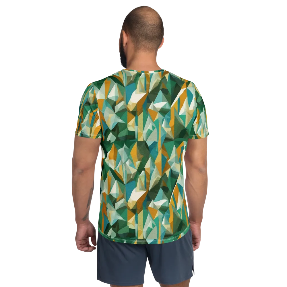 Emerald Facets on Men's Athletic T-Shirt — Back