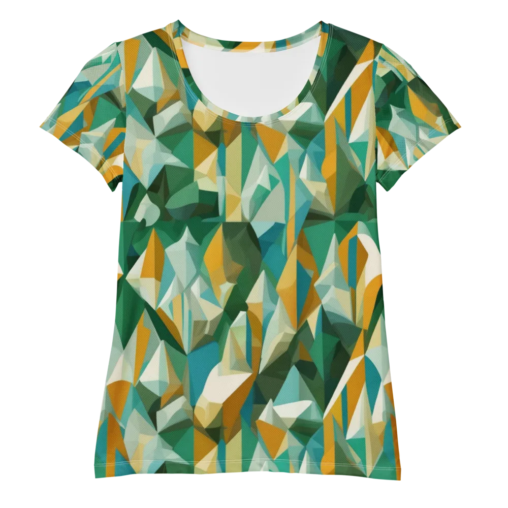 Emerald Facets on Women's Athletic T-Shirt — Front