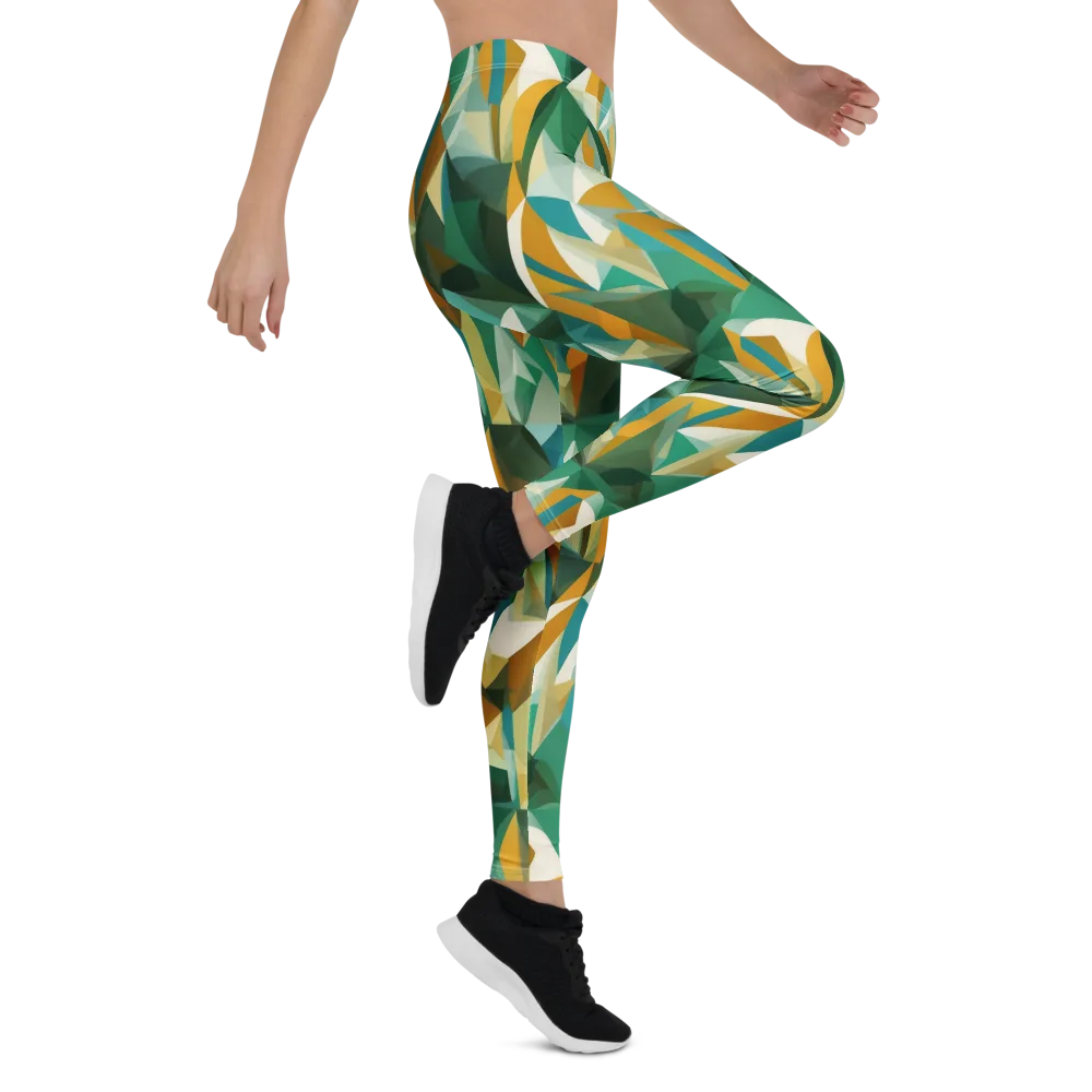 Emerald Facets on Leggings — Right