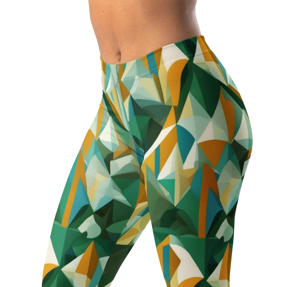 Emerald Facets on Leggings — Left Front