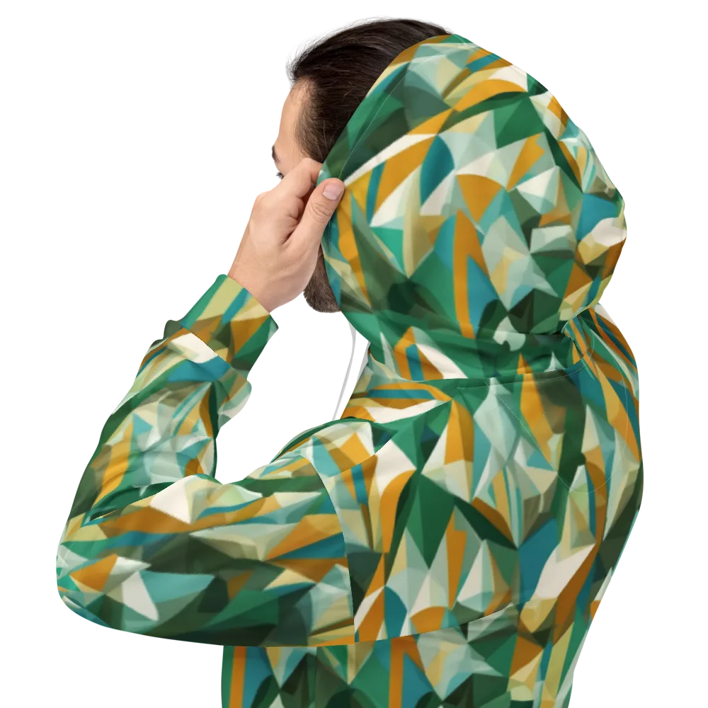 Emerald Facets on Hoodie — Back