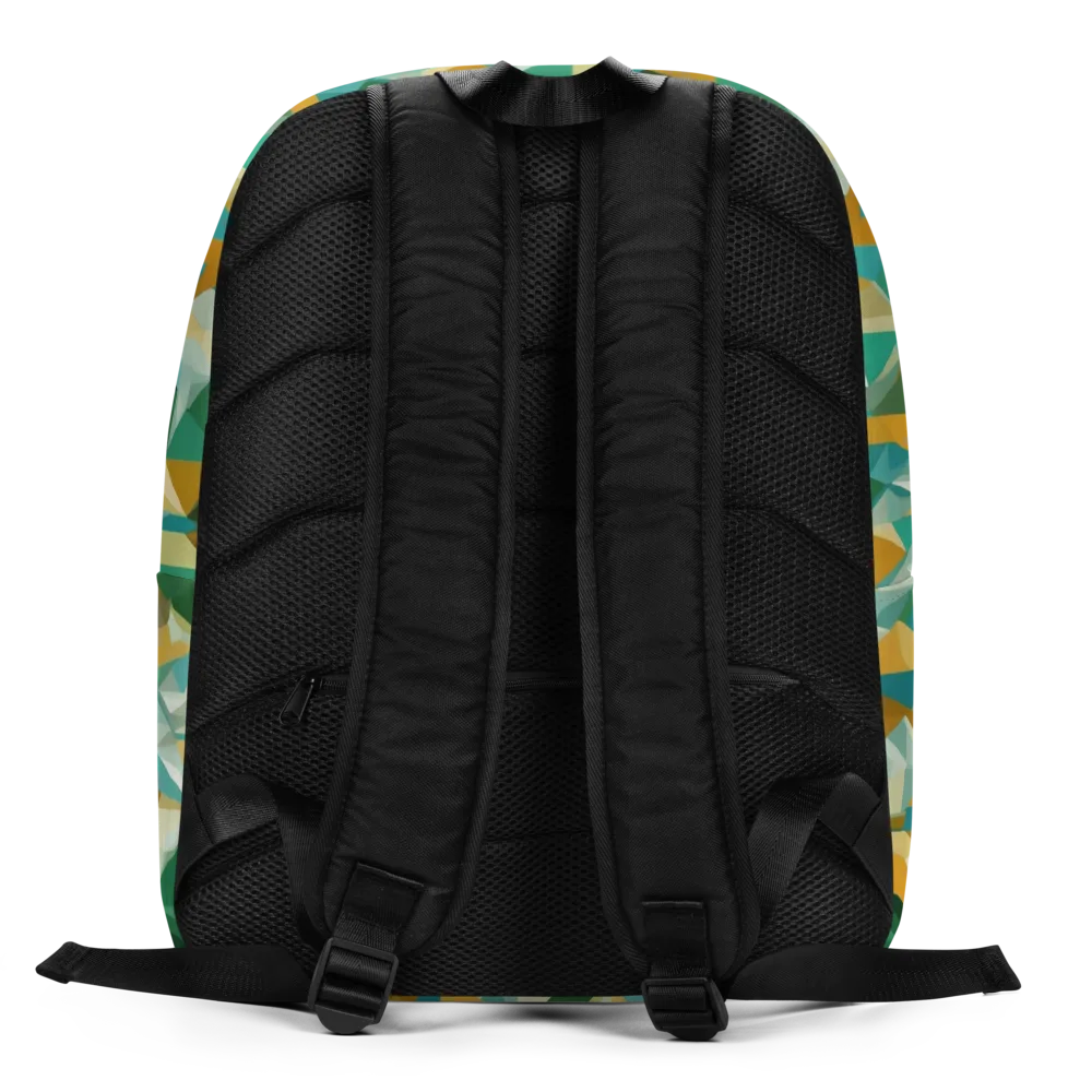 Emerald Facets on Minimalist Backpack — Back