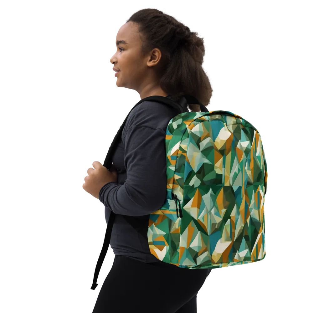 Emerald Facets on Minimalist Backpack — Right Front