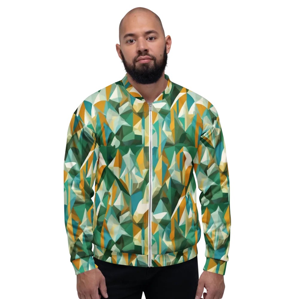 Emerald Facets on Bomber Jacket — Front