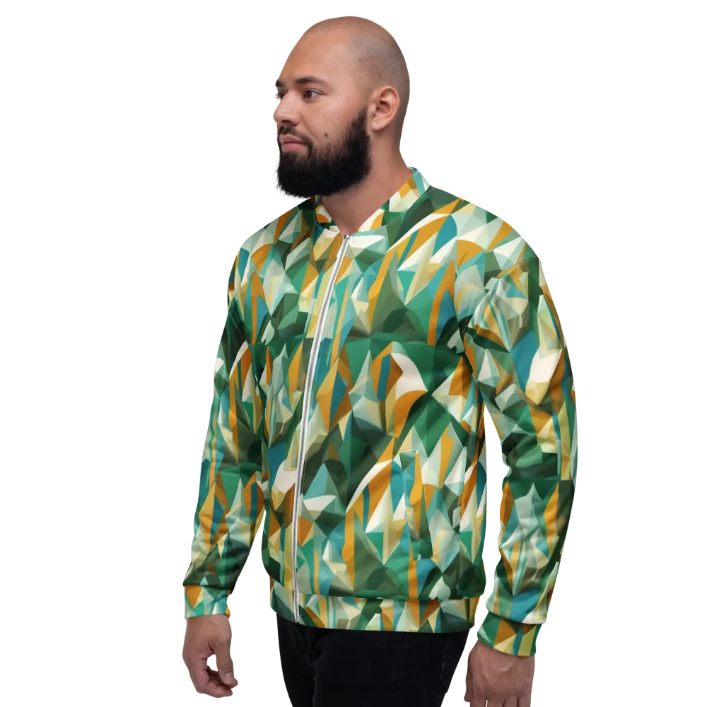 Emerald Facets on Bomber Jacket — Left