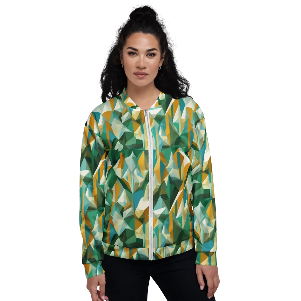 Emerald Facets on Bomber Jacket — Front