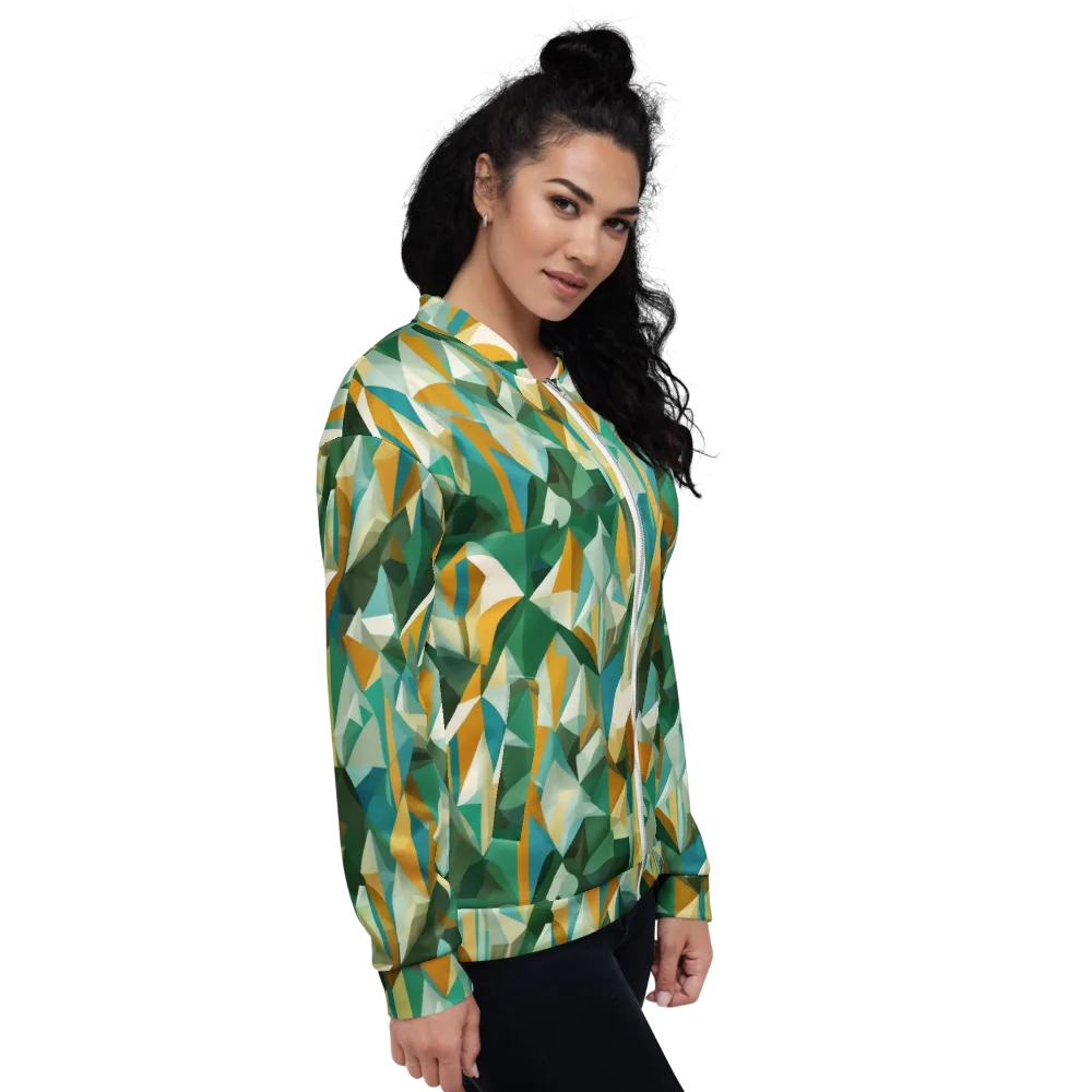 Emerald Facets on Bomber Jacket — Right