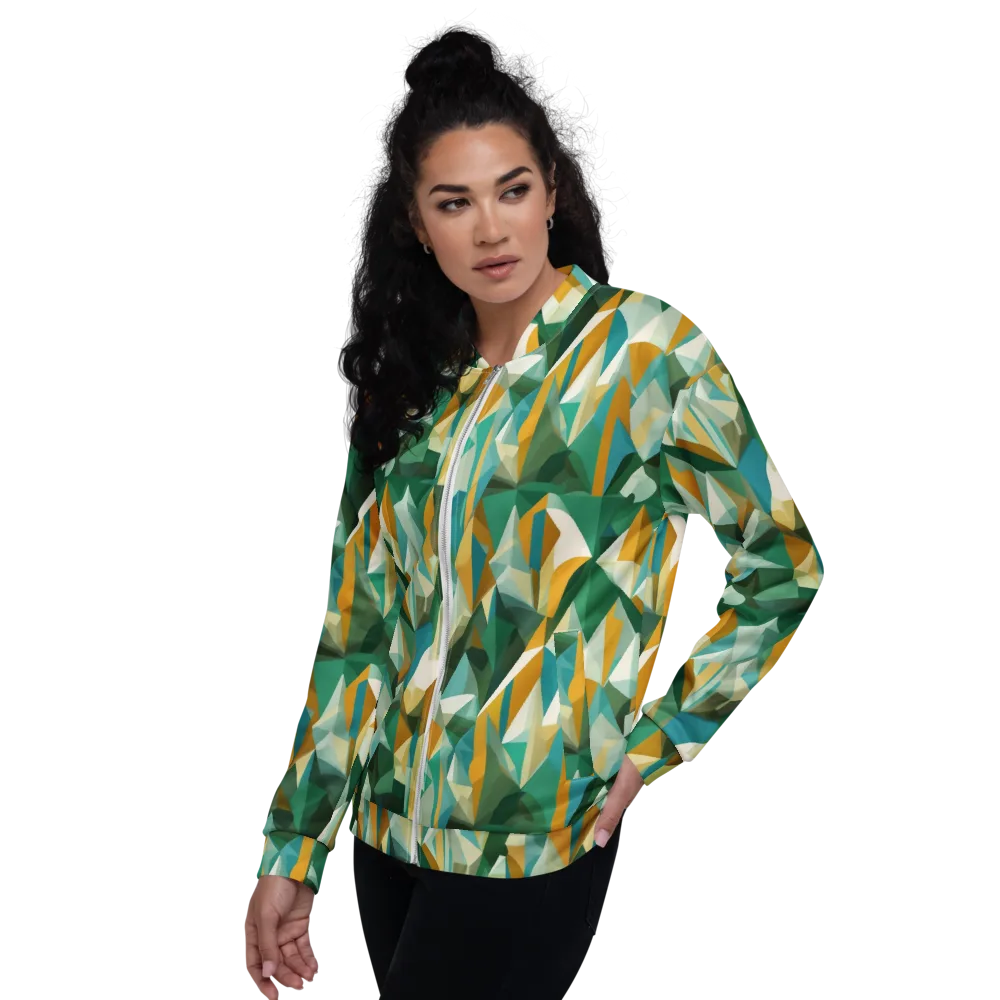 Emerald Facets on Bomber Jacket — Left