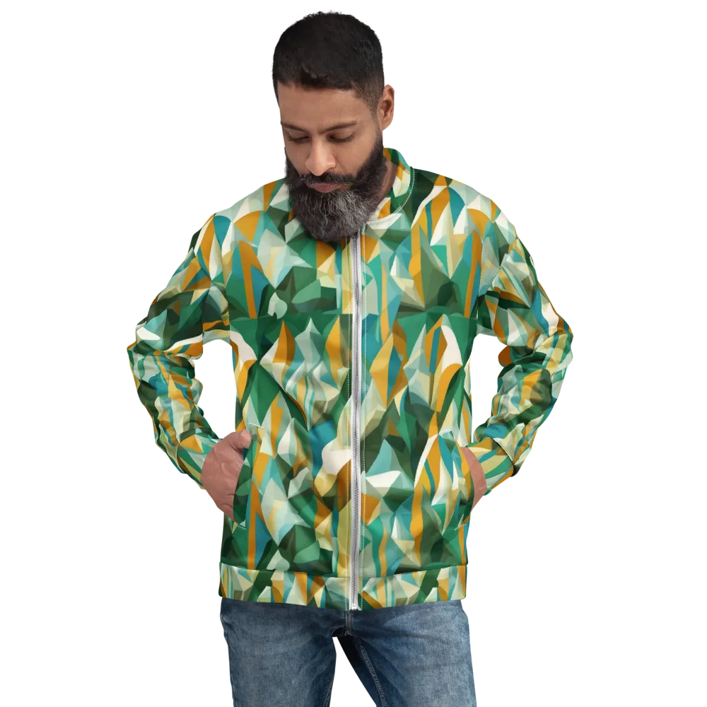 Emerald Facets on Bomber Jacket — Front