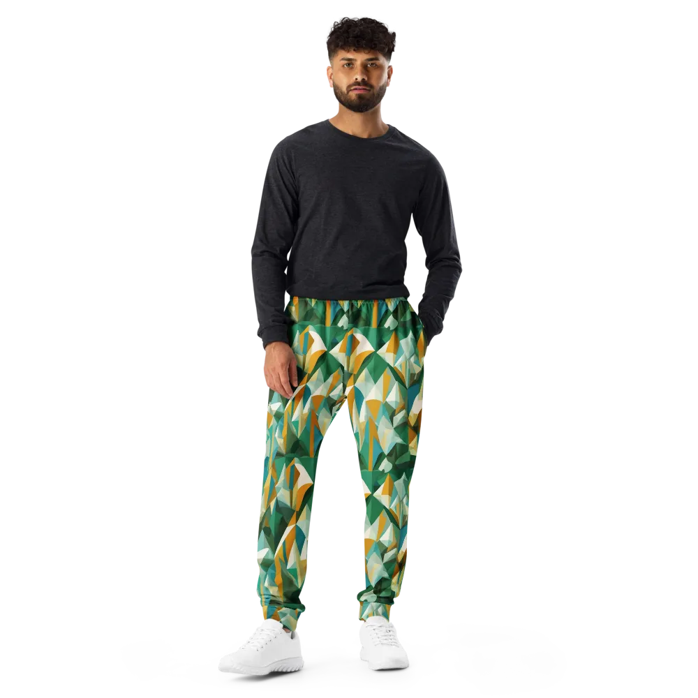 Emerald Facets on Men's Joggers — Front
