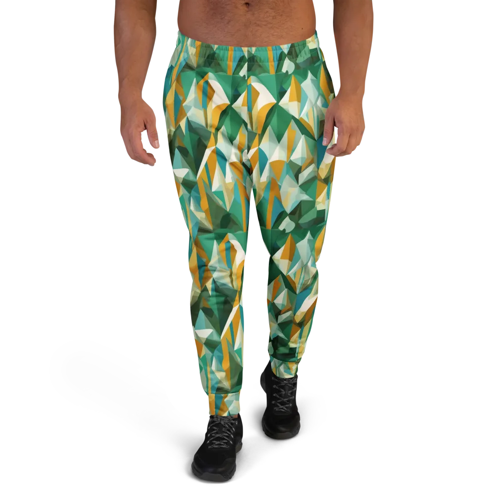 Emerald Facets on Men's Joggers — Front