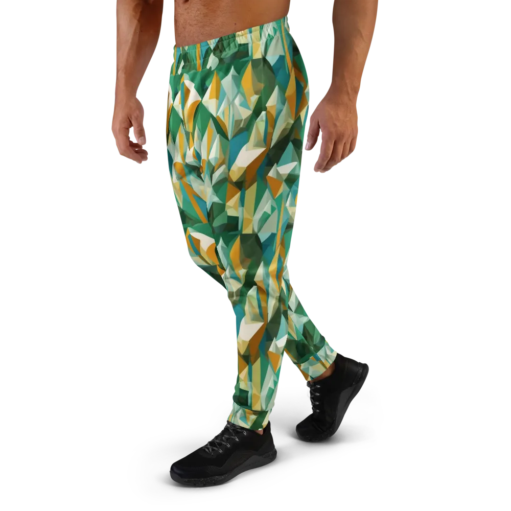 Emerald Facets on Men's Joggers — Left