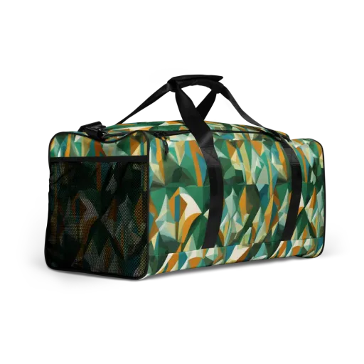 Emerald Facets on a Duffle Bag