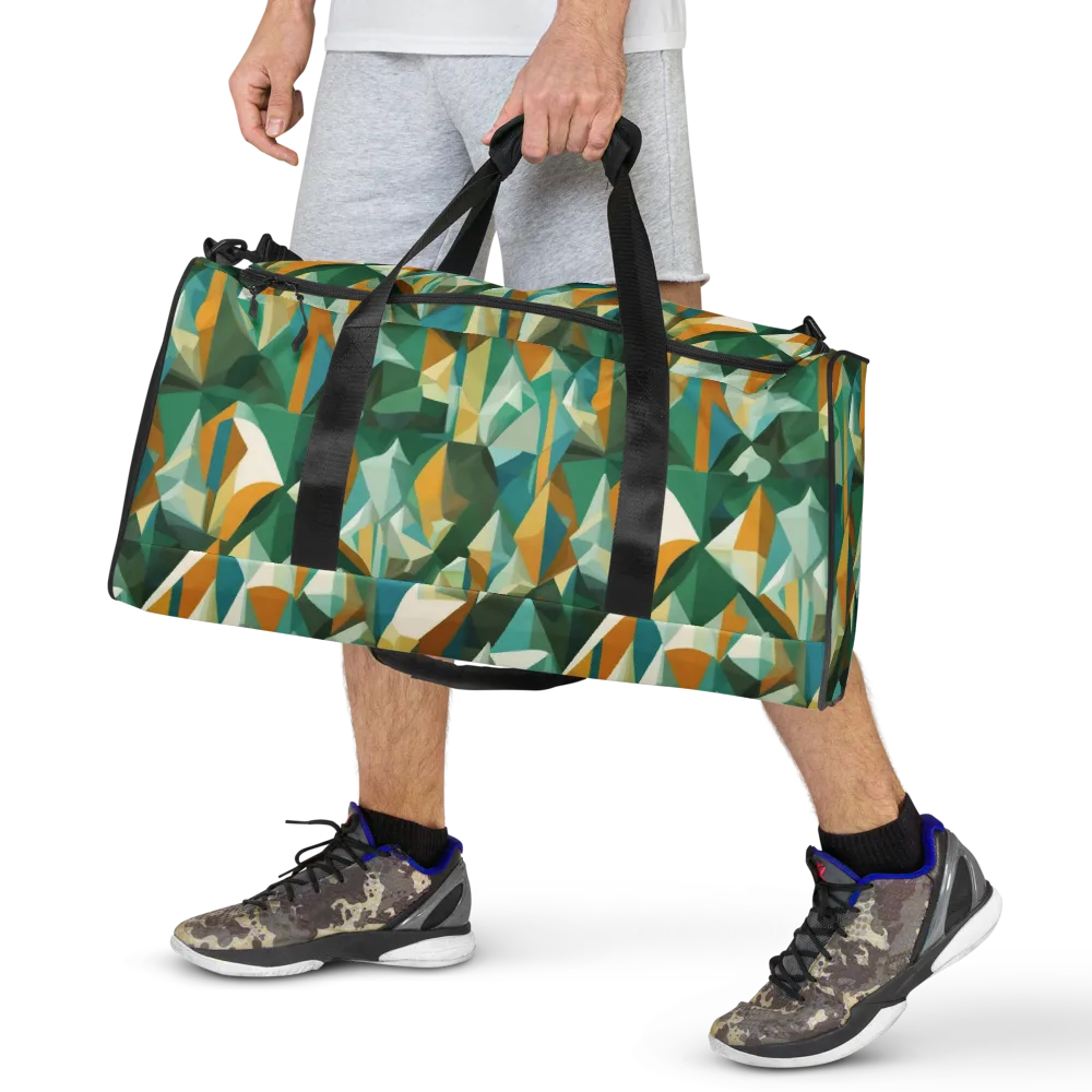 Emerald Facets on Duffle Bag — Front