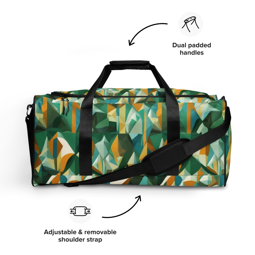 Emerald Facets on Duffle Bag — Front