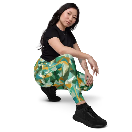 Emerald Facets on a Leggings with Pockets