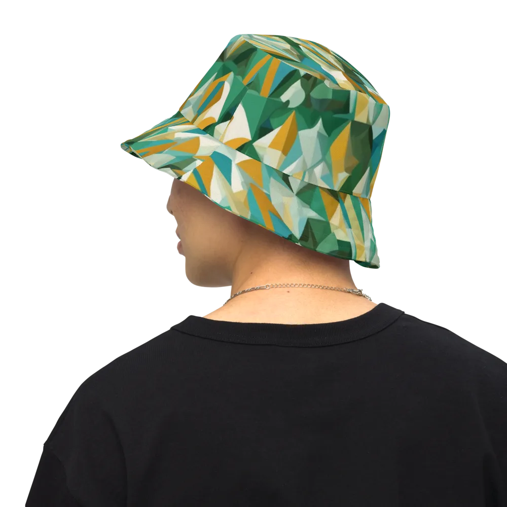Emerald Facets on Reversible Bucket Hat — Back Inside