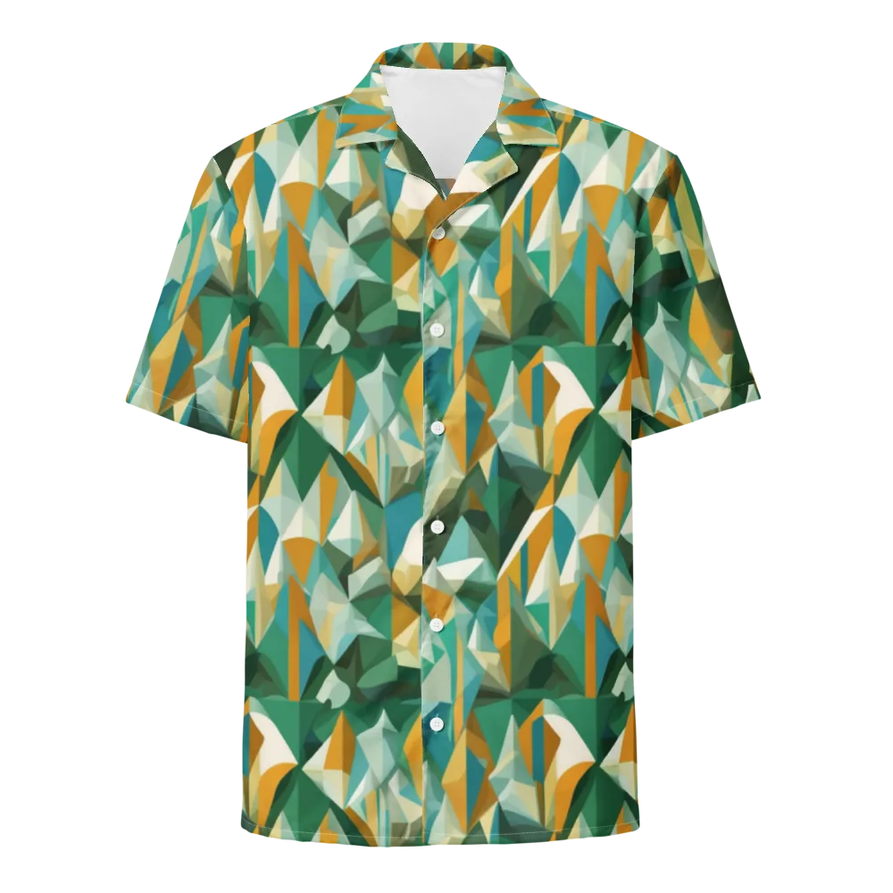 Emerald Facets on Button Shirt — Front
