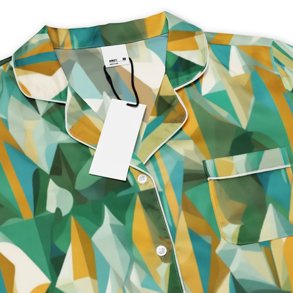 Emerald Facets on Women's Short Sleeve Pajama Top — Product details