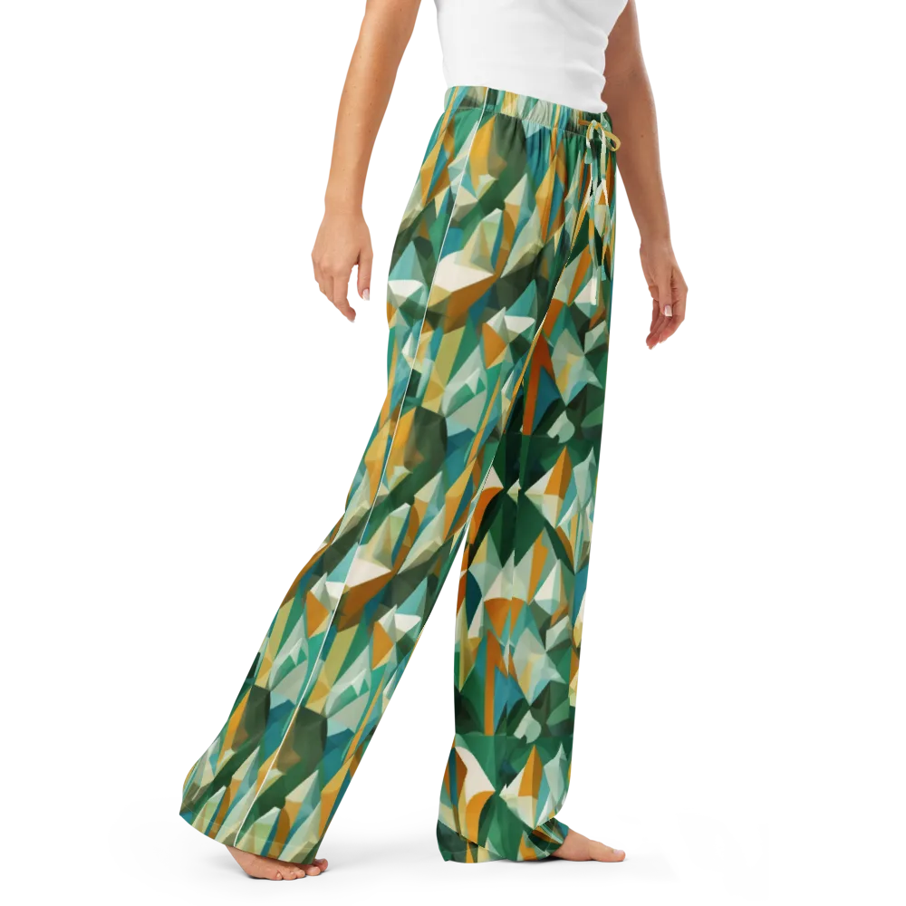 Emerald Facets on Women's Pajama Pants — Right Front