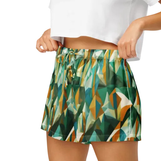 Emerald Facets on a Women's Pajama Shorts