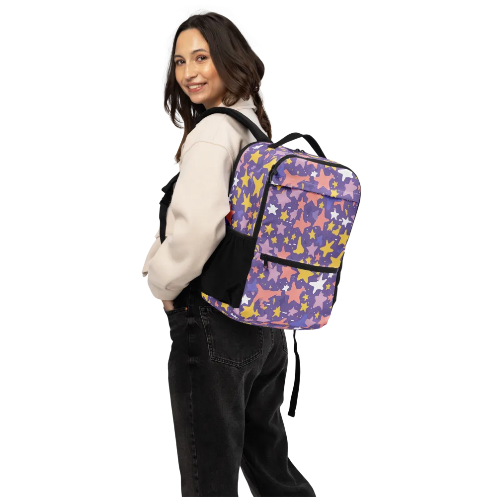 Starry Confetti on Utility Backpack — Back