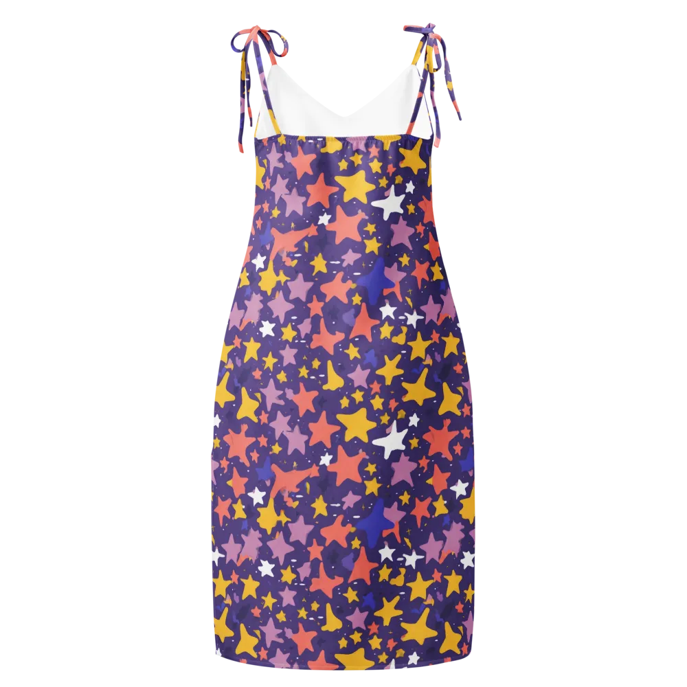 Starry Confetti on Slip Dress — Back