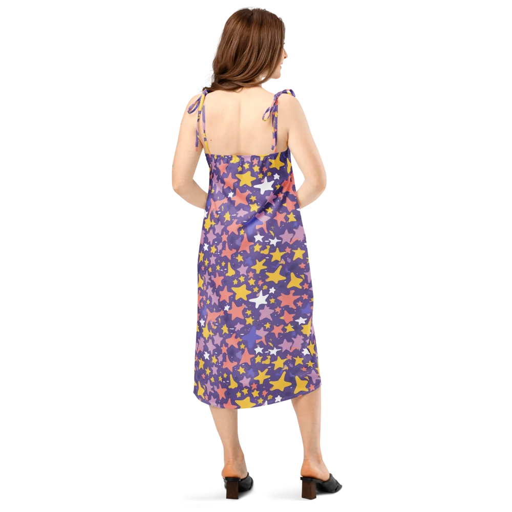 Starry Confetti on Slip Dress — Back