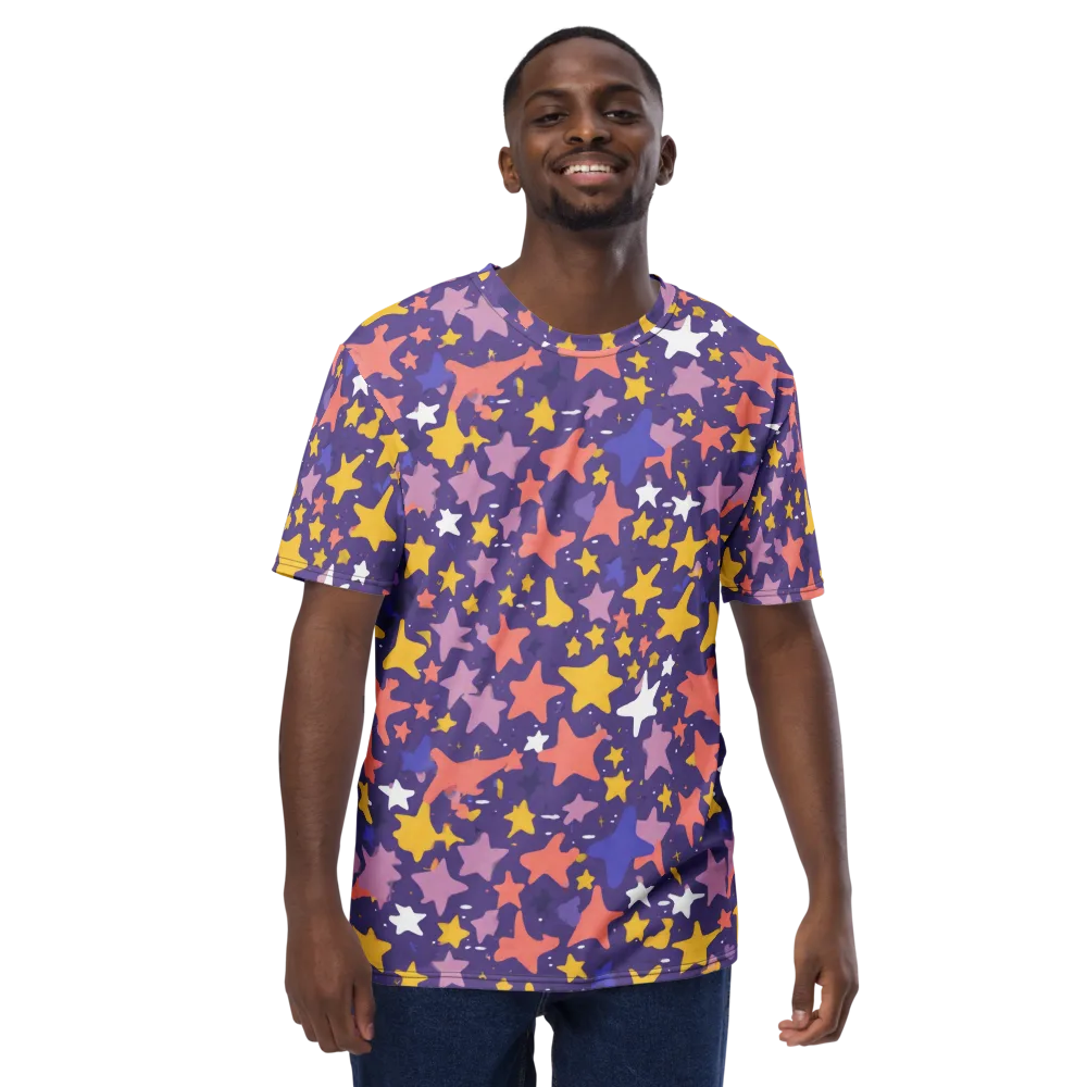 Starry Confetti on Men's Crew Neck T-Shirt — Front