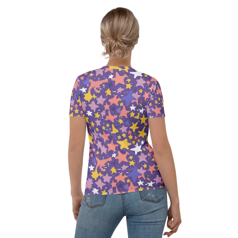 Starry Confetti on Women's Crew Neck T-Shirt — Back