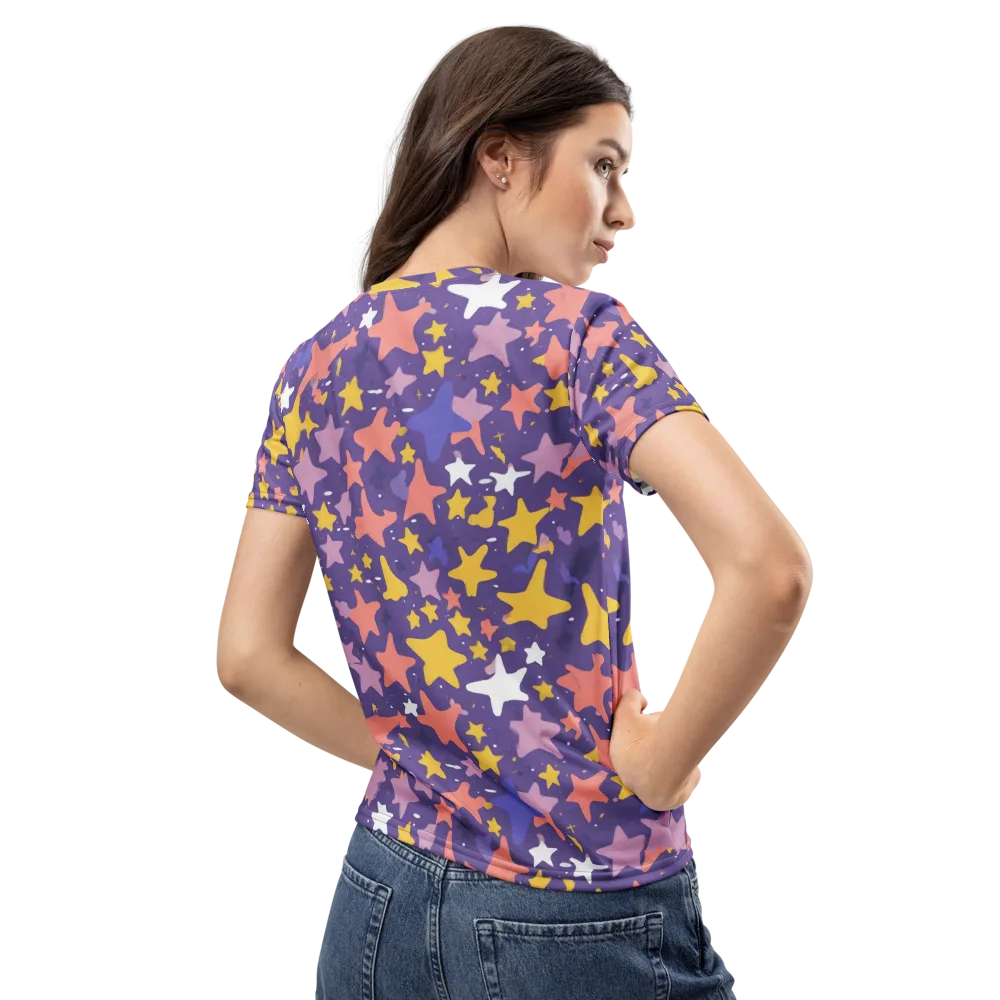 Starry Confetti on Women's Crew Neck T-Shirt — Back