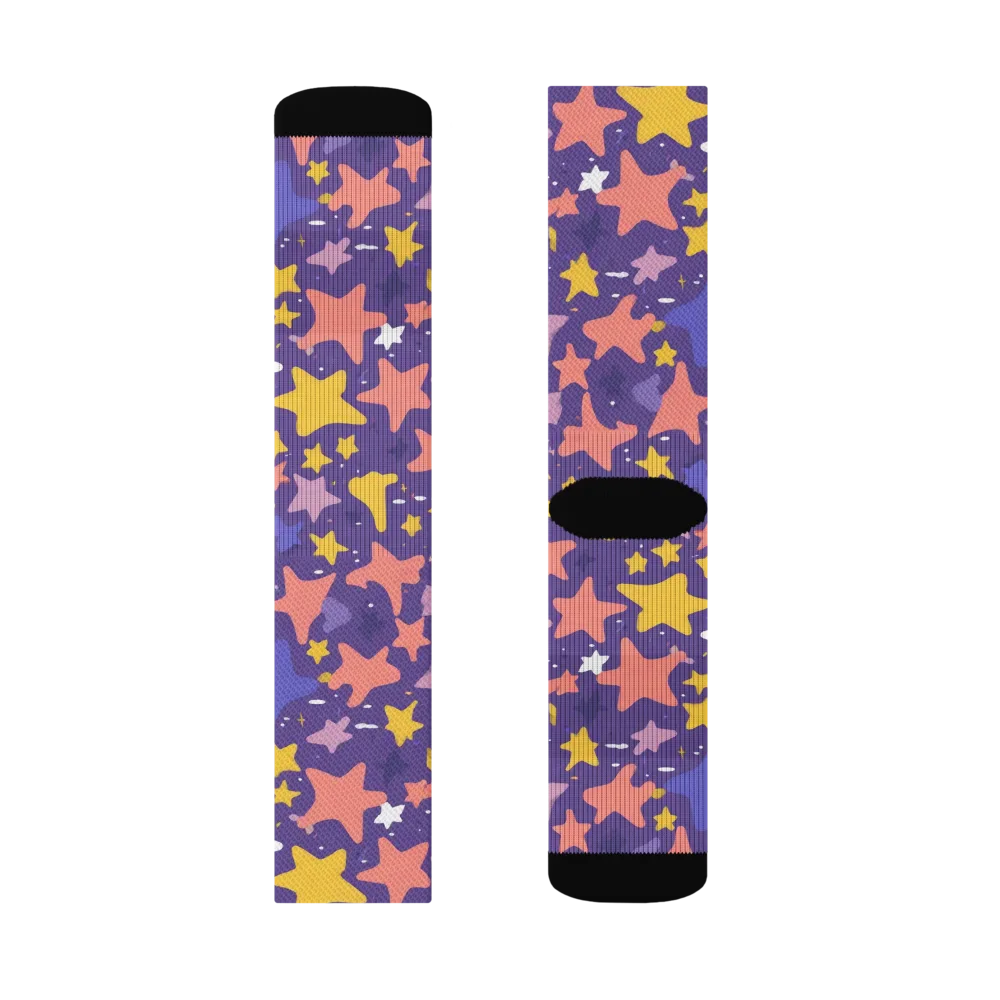 Starry Confetti on Socks — Right Sock