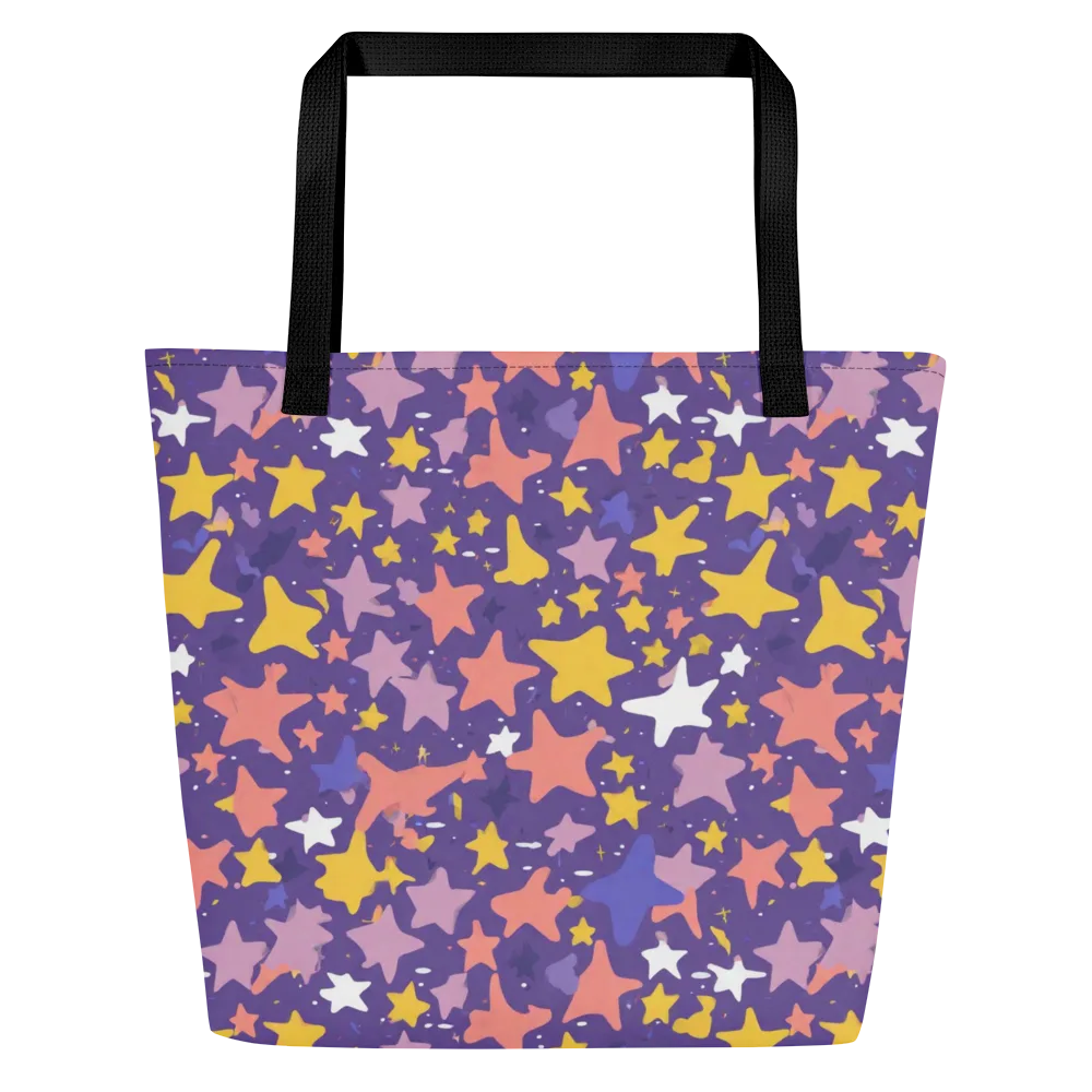 Starry Confetti on Large Tote Bag W/ Pocket — Front