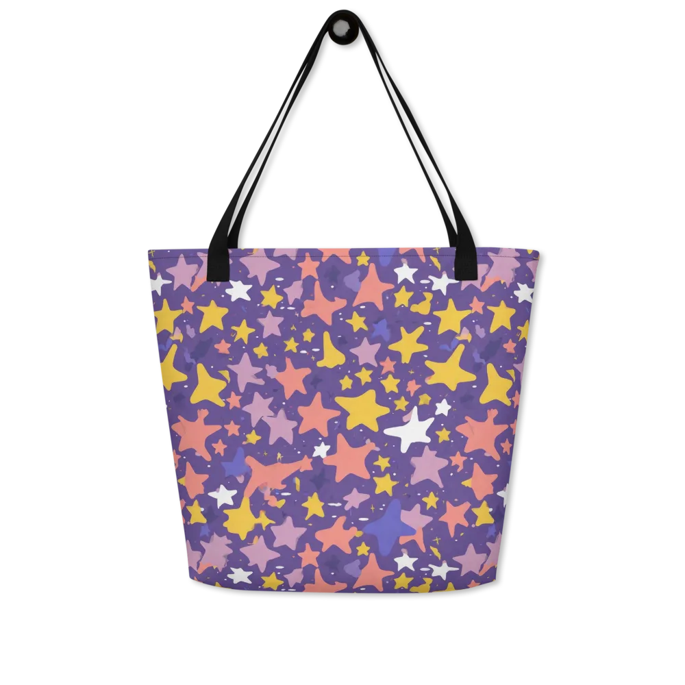 Starry Confetti on Large Tote Bag W/ Pocket — Front