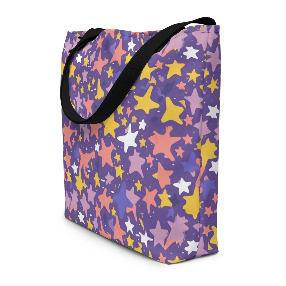 Starry Confetti on Large Tote Bag W/ Pocket — Front
