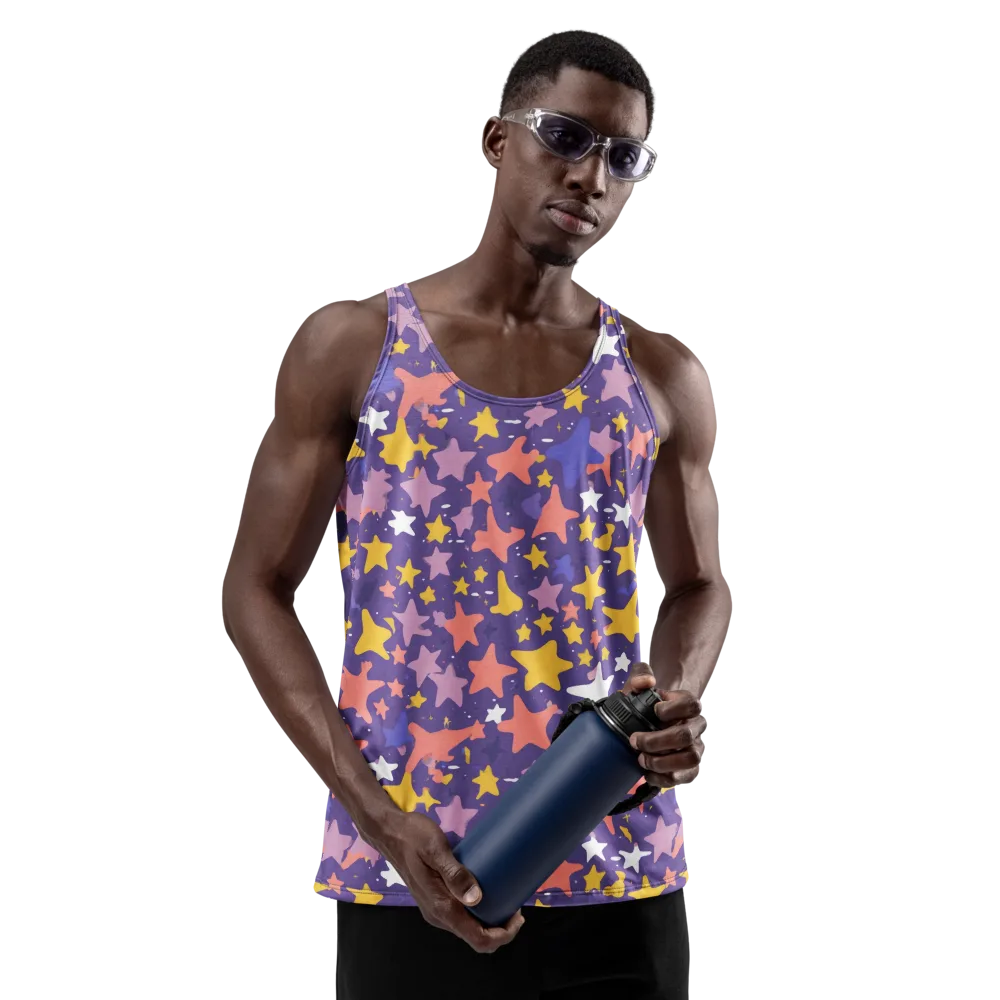 Starry Confetti on Men's Tank Top — Front