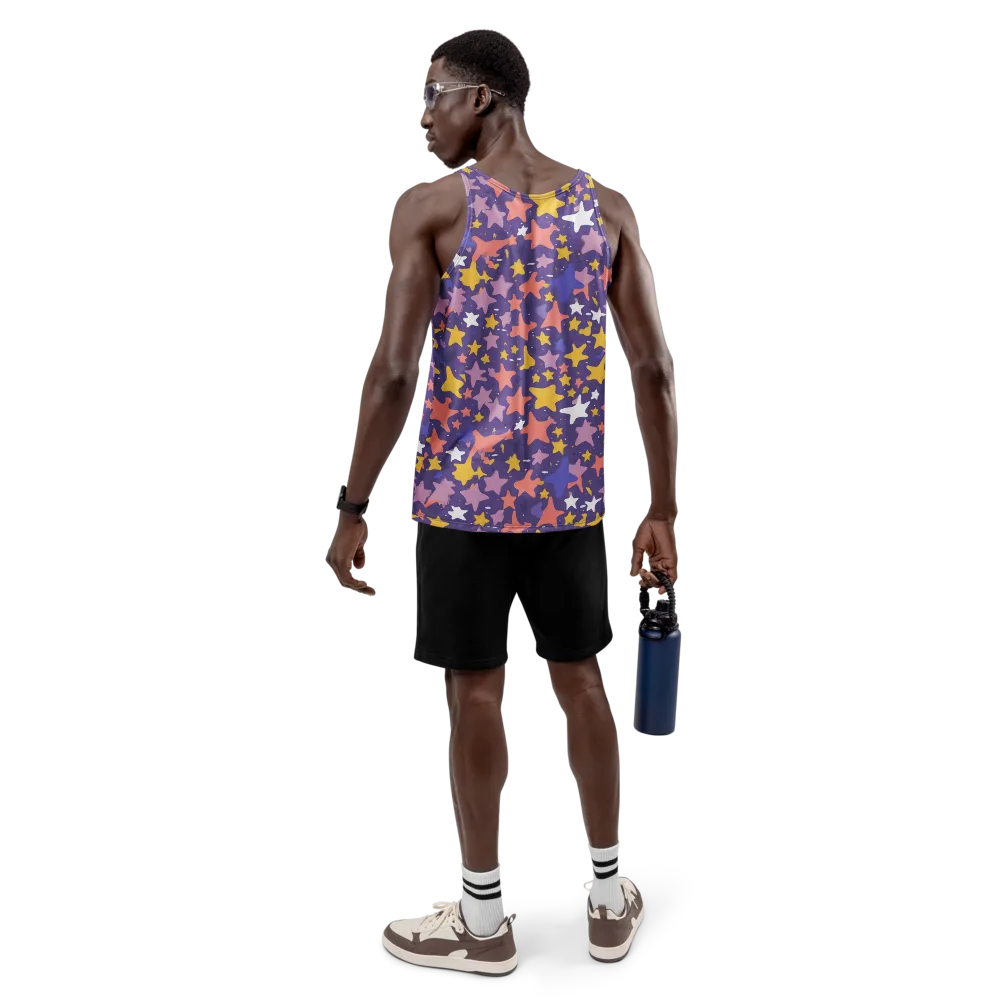 Starry Confetti on Men's Tank Top — Back