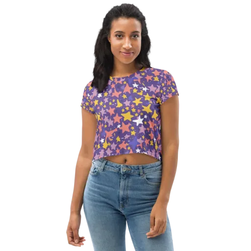 Starry Confetti on a Crop Tee