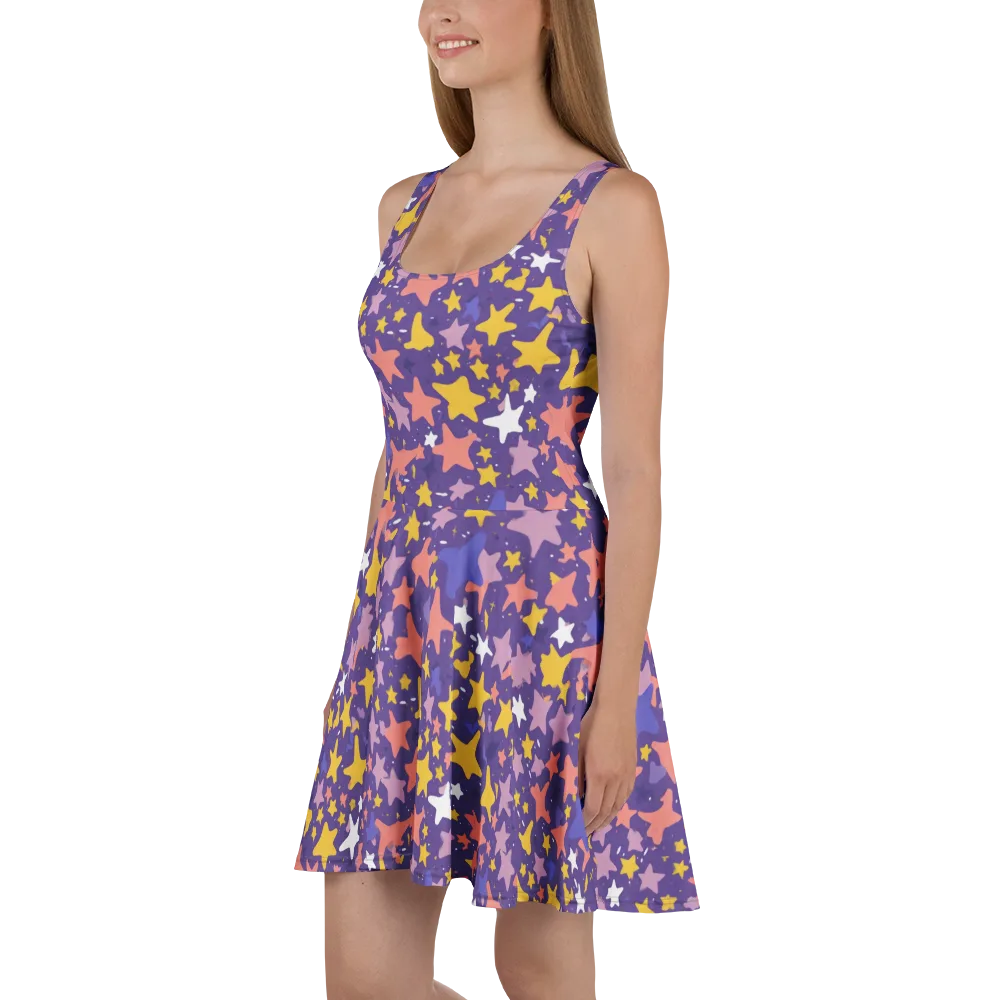 Starry Confetti on Skater Dress — Left