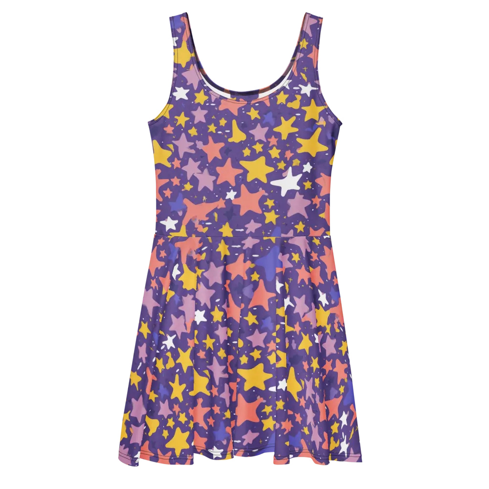 Starry Confetti on Skater Dress — Front