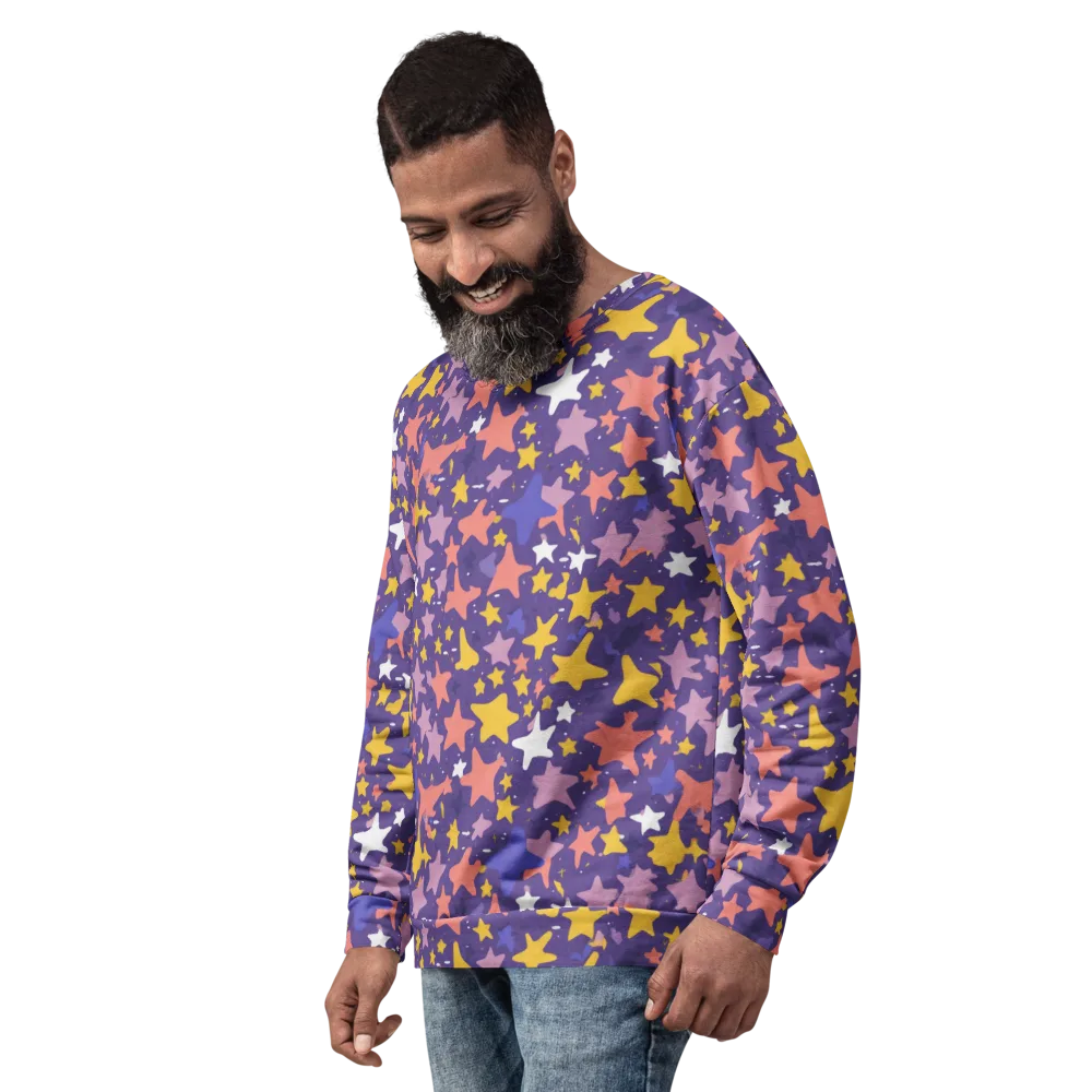 Starry Confetti on Sweatshirt — Left Front