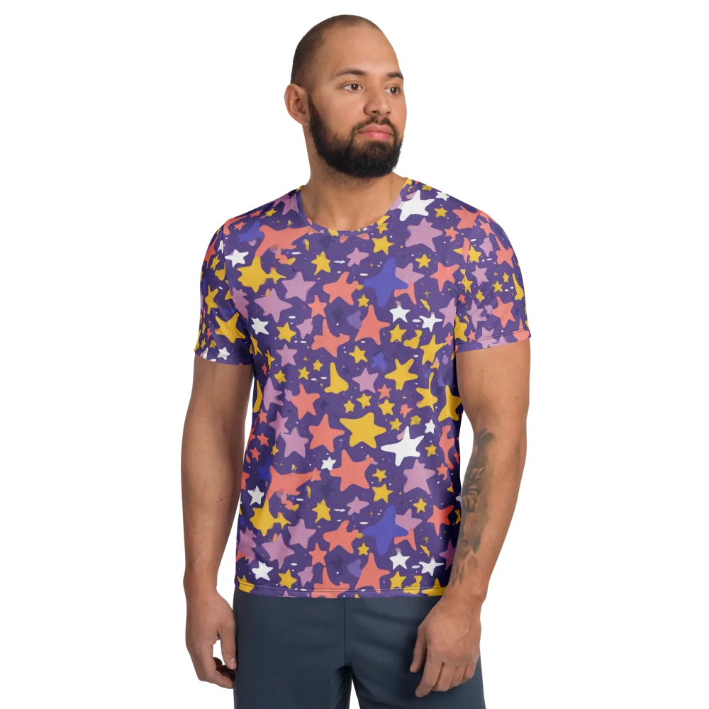 Starry Confetti on Men's Athletic T-Shirt — Front