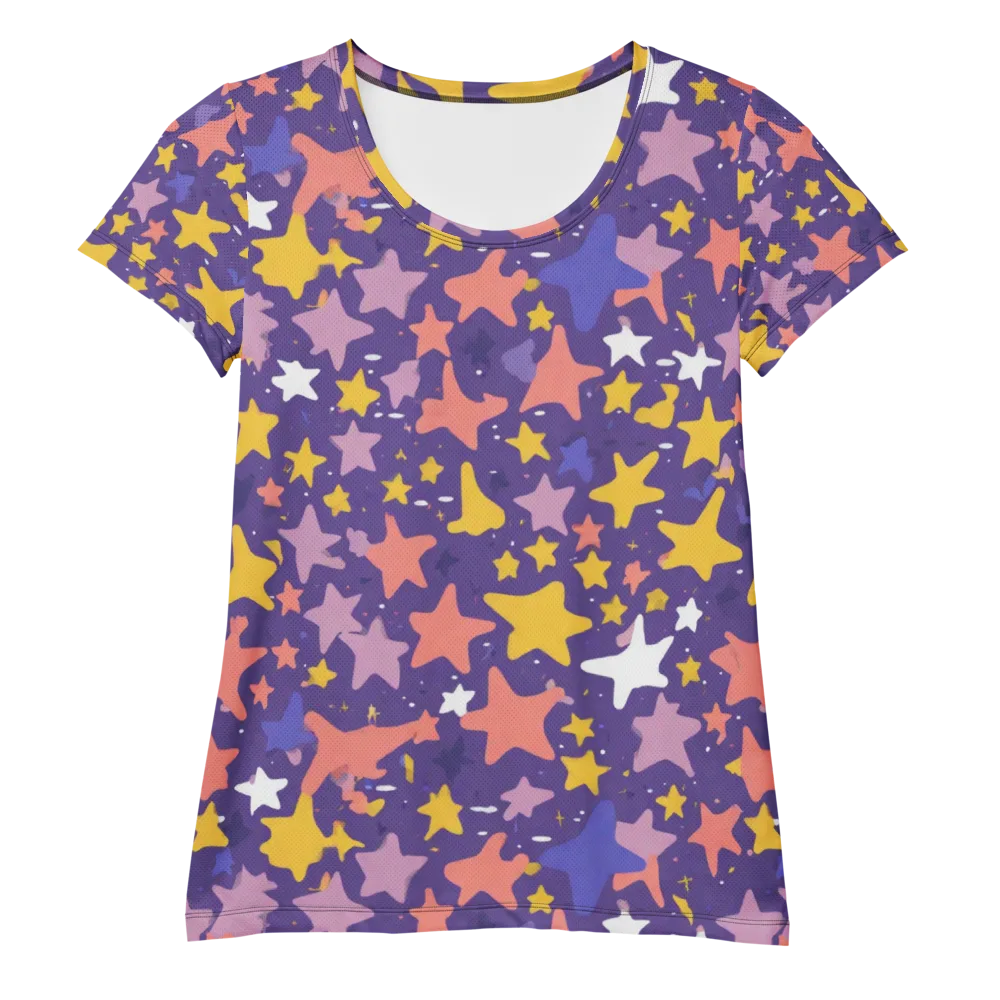Starry Confetti on Women's Athletic T-Shirt — Front
