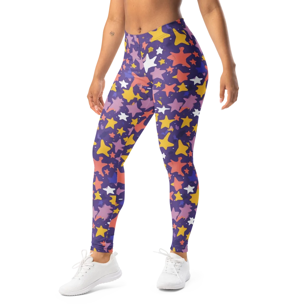 Starry Confetti on Leggings — Left Front