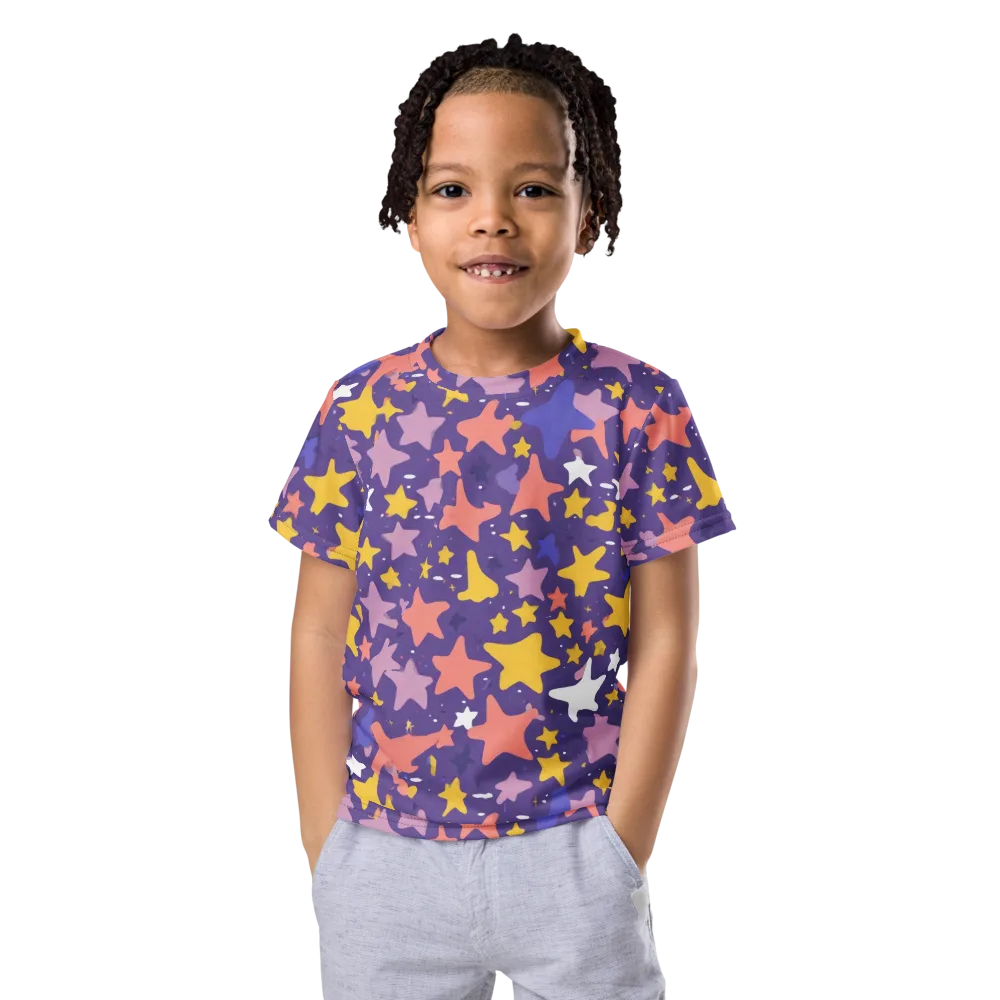 Starry Confetti on Kids Crew Neck T-Shirt — Front