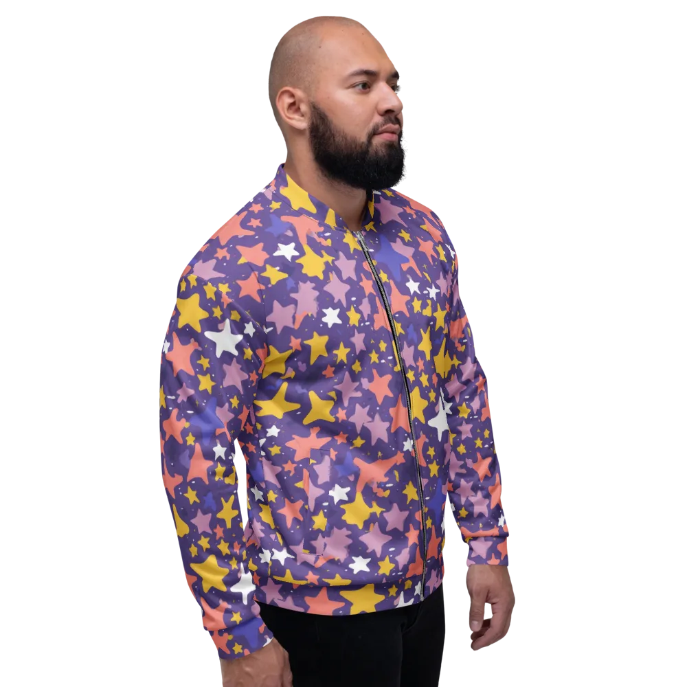 Starry Confetti on Bomber Jacket — Right