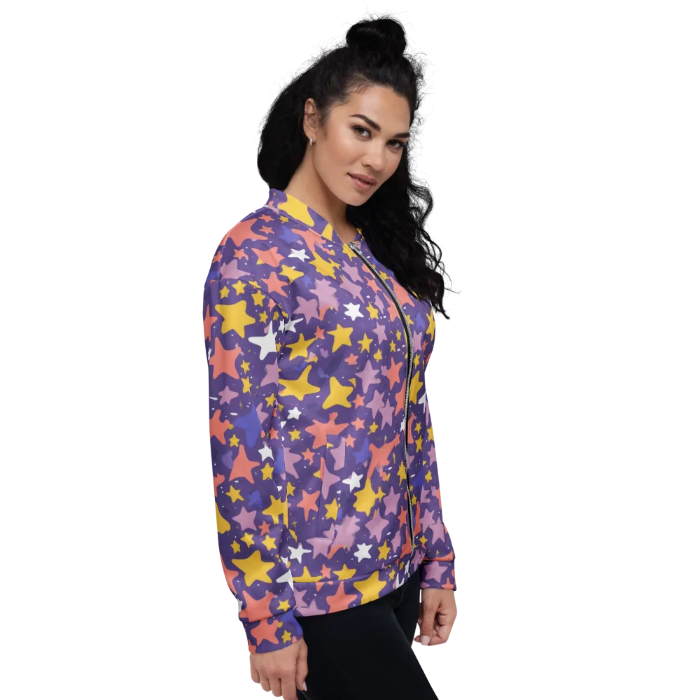 Starry Confetti on Bomber Jacket — Right