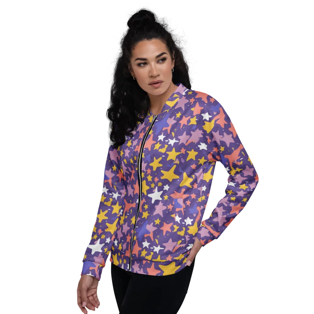 Starry Confetti on Bomber Jacket — Left