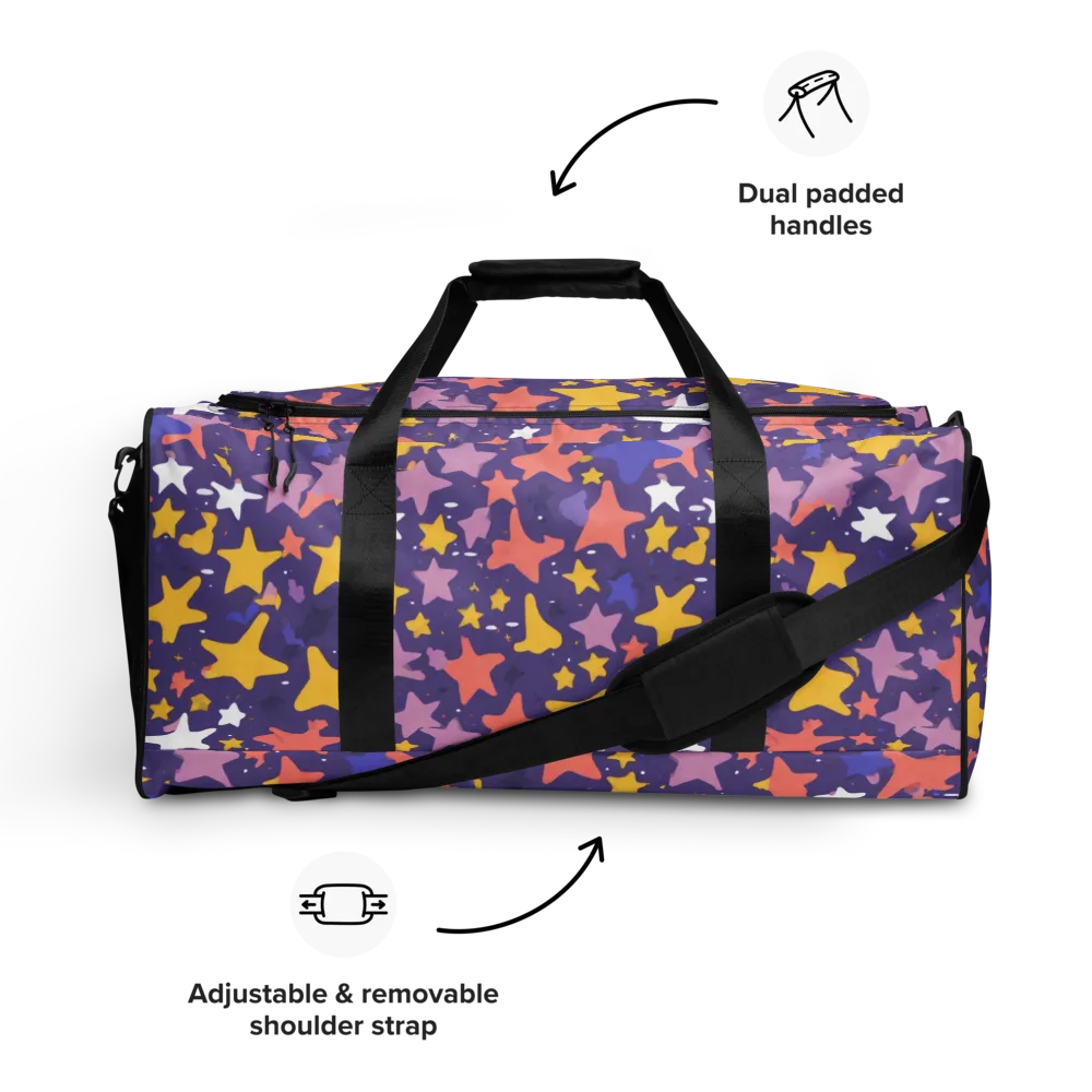 Starry Confetti on Duffle Bag — Front