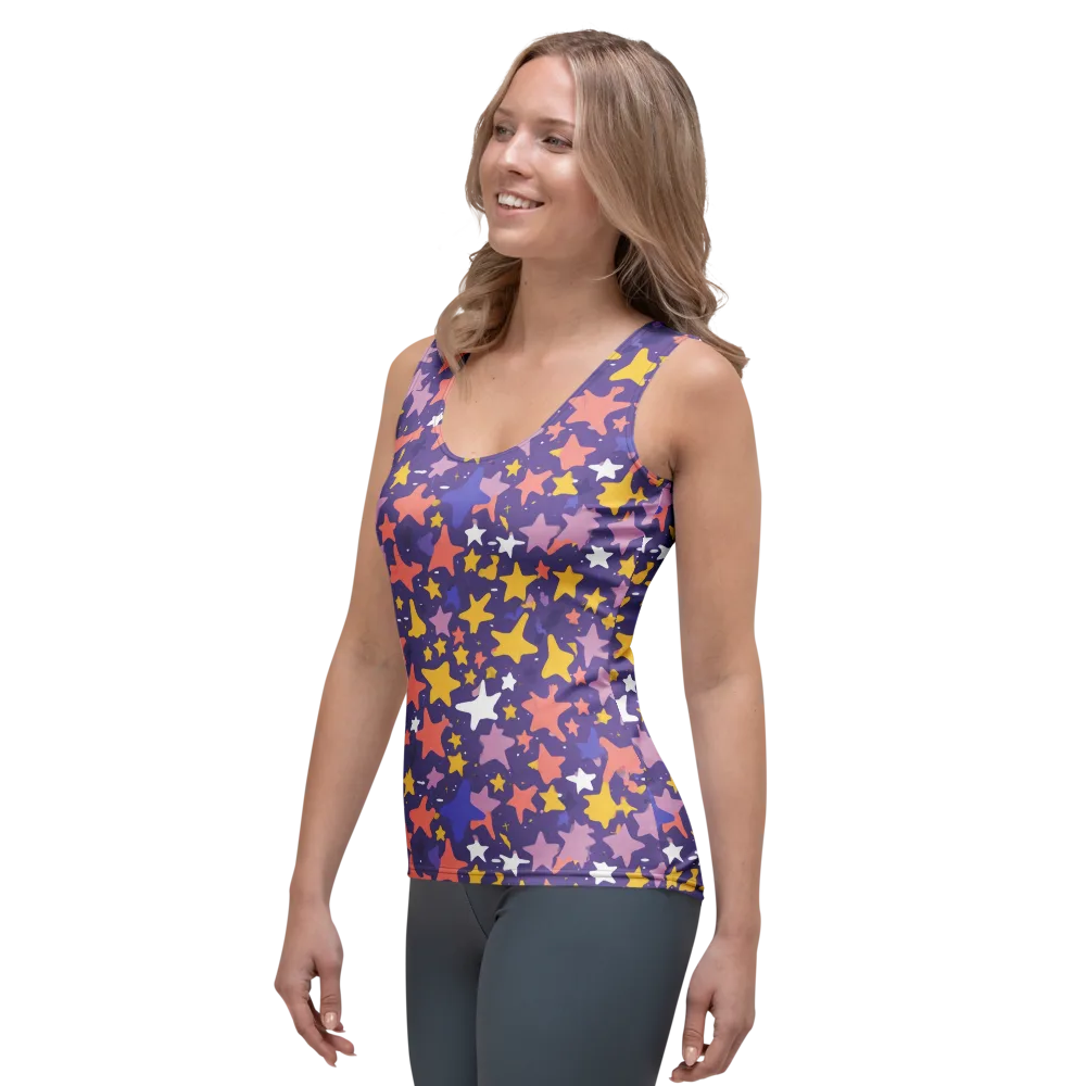Starry Confetti on Women's Tank Top — Left Front